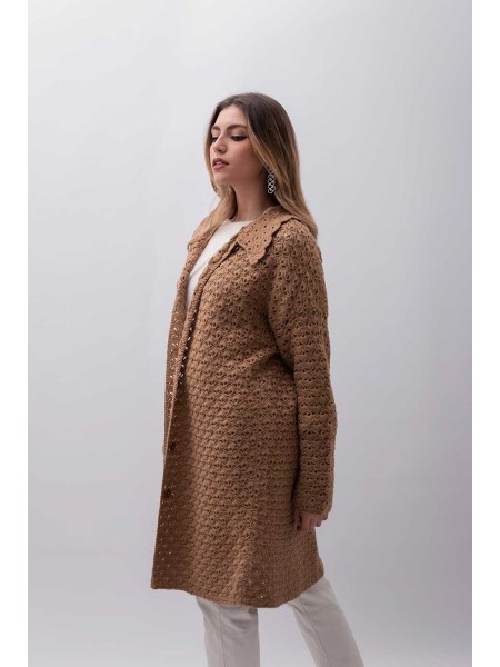 Cappotto lana fatto a mano ad uncinetto crochet Latiano