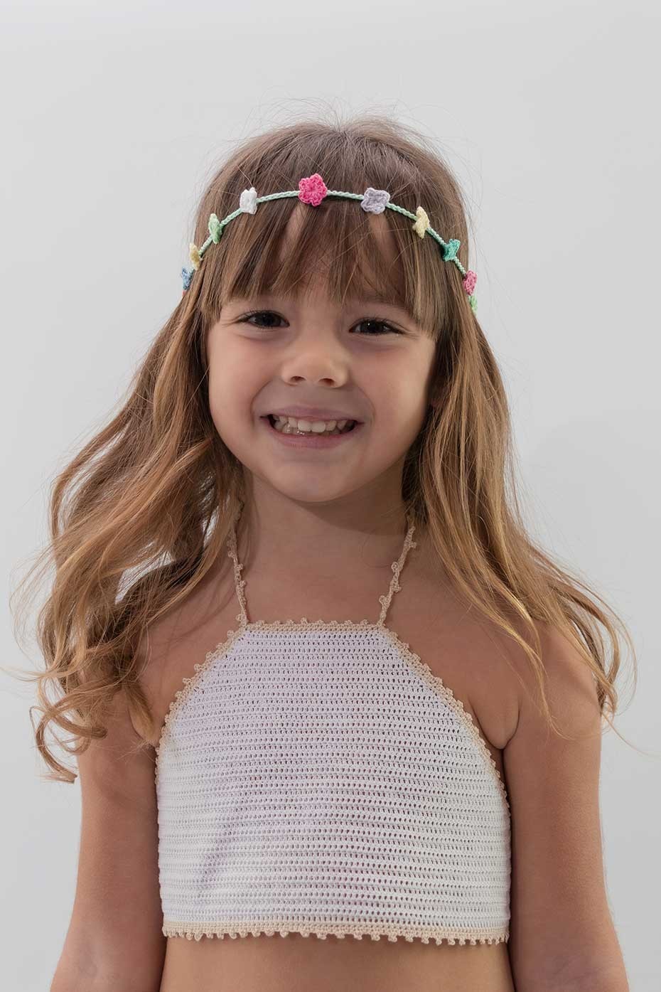 Collanina coroncina braccialetto fatta a mano uncinetto...