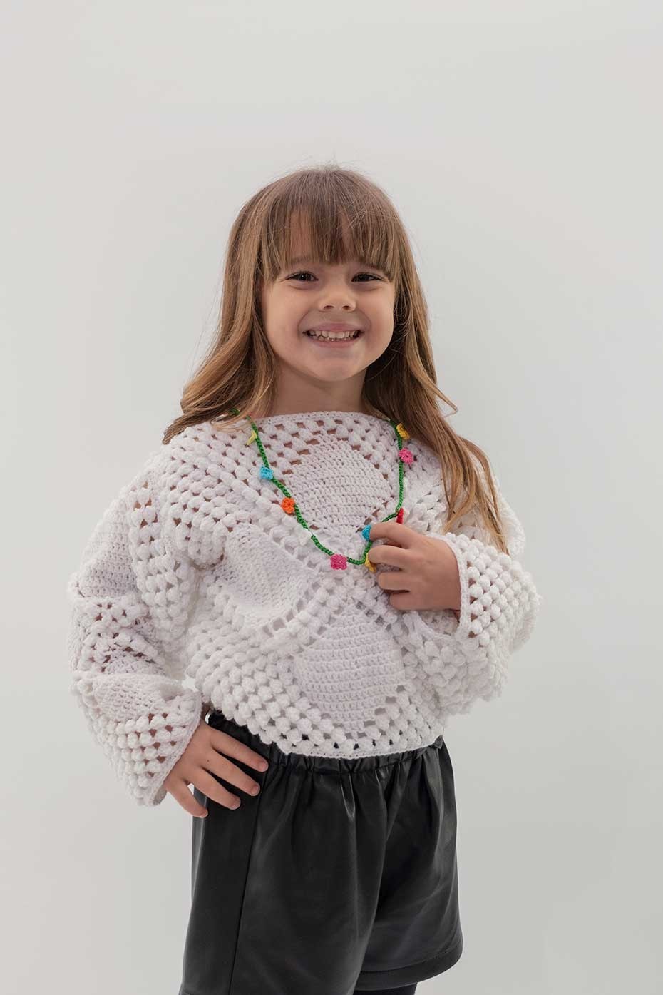 Collanina coroncina braccialetto fatta a mano uncinetto... 2