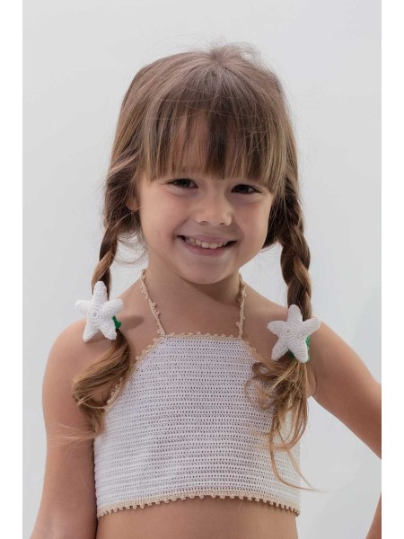 Elastico fermacapelli fatto a mano uncinetto Lidostella