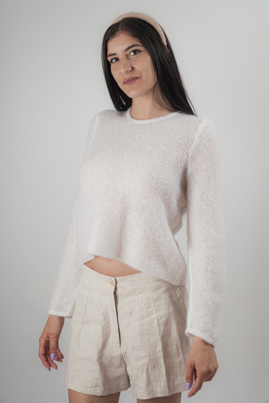 Maglione sartoriale in mohair San Pancrazio