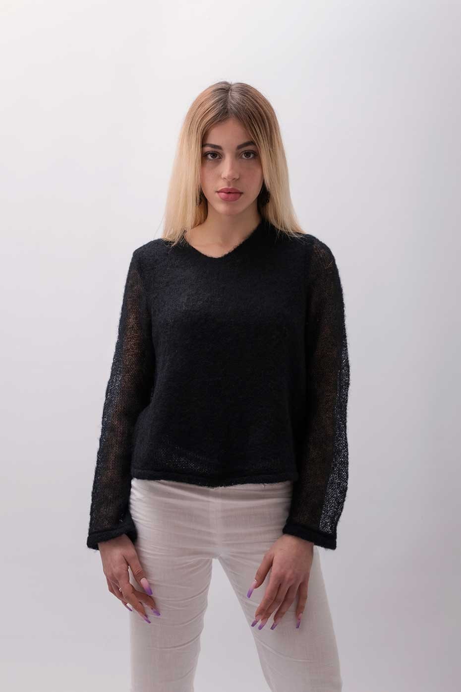 Maglione sartoriale in mohair San Severo 2