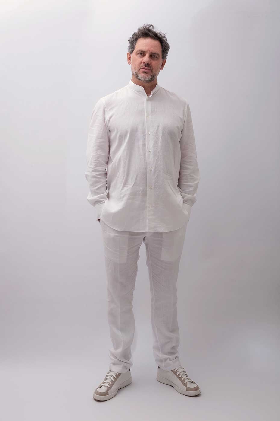 Pantalone sartoriale puro lino Carpari