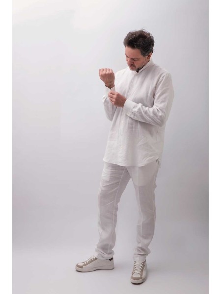 Pantalone sartoriale puro lino Carpari