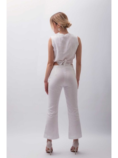 Pantalone sartoriale in puro lino Polignano