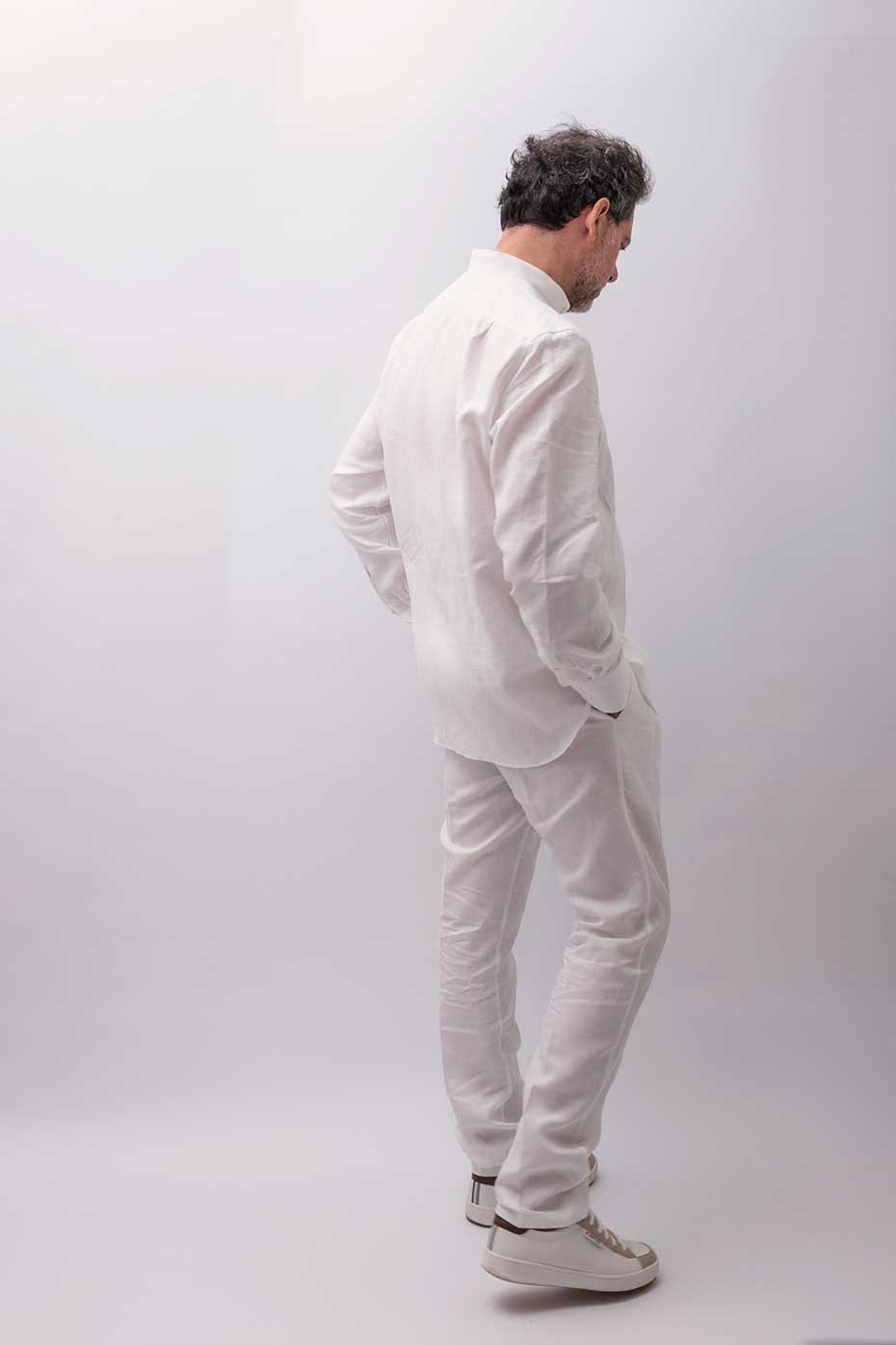 Pantalone sartoriale in puro lino Valle D'Itria