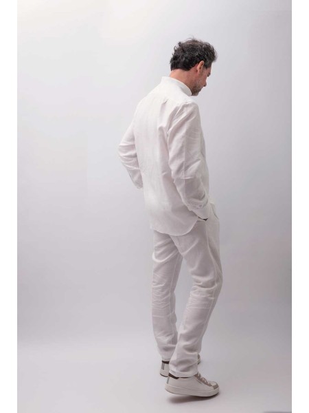 Pantalone sartoriale in puro lino Valle D'Itria