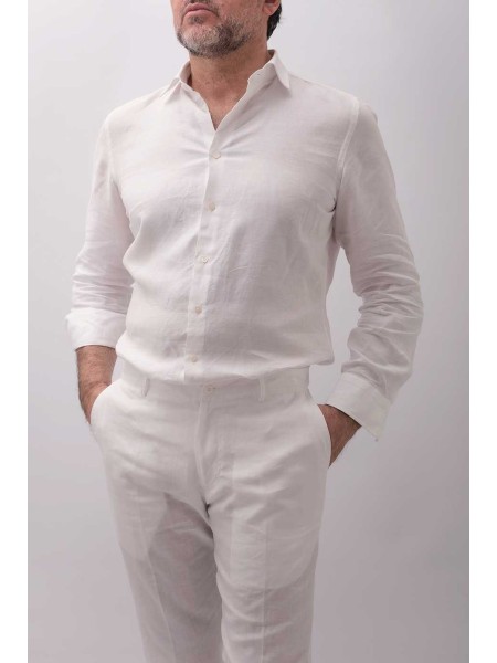 Pantalone sartoriale in puro lino Valle D'Itria