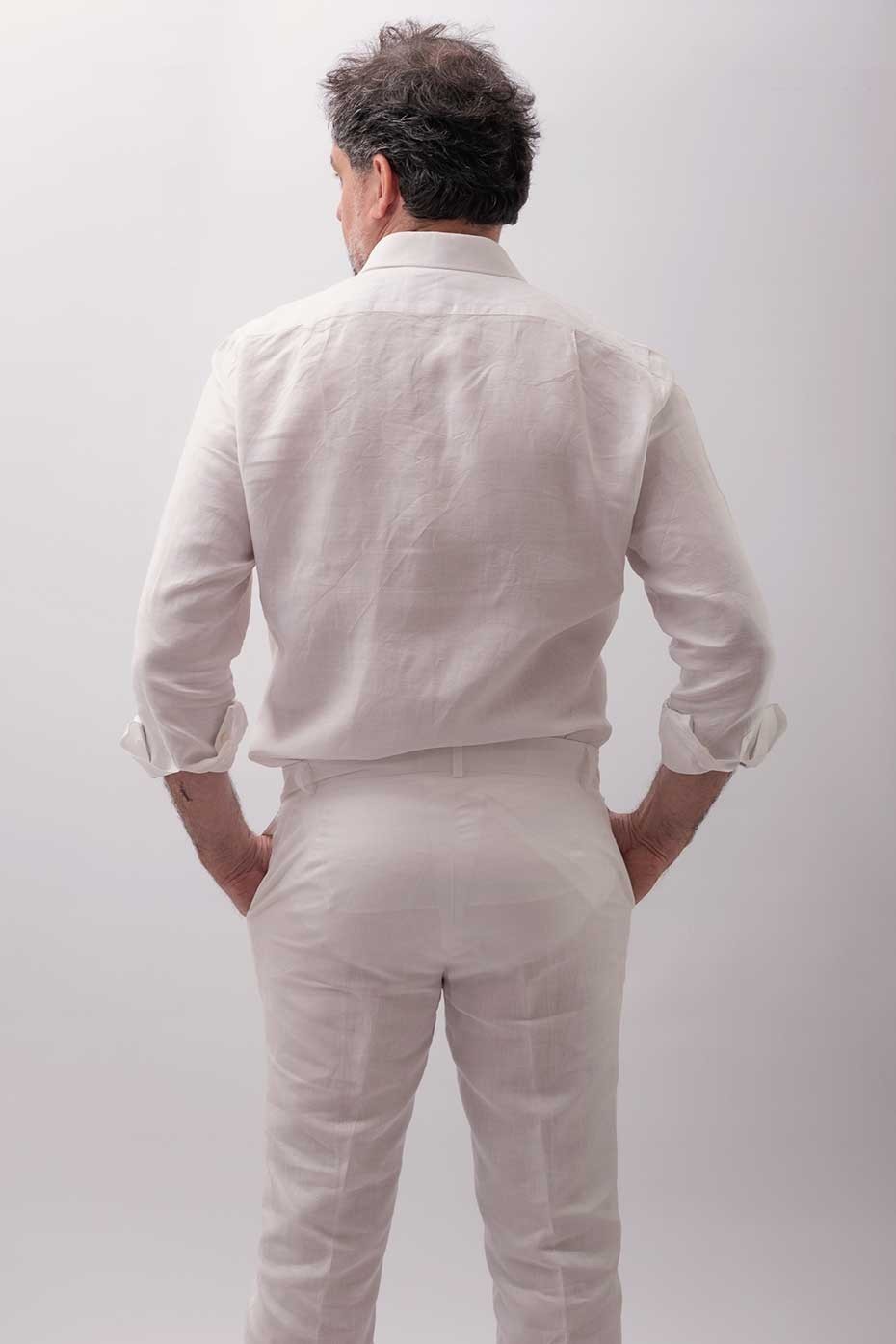 Pantalone sartoriale in puro lino Valle D'Itria