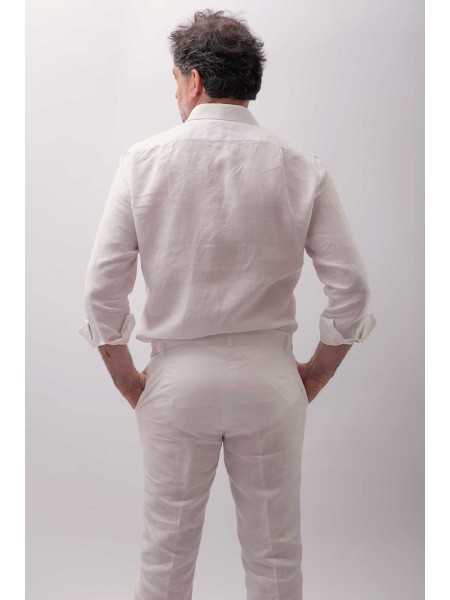 Pantalone sartoriale in puro lino Valle D'Itria