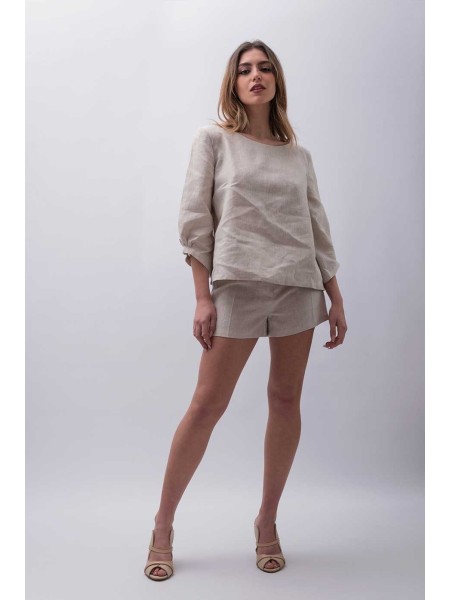 Top sartoriale in puro lino Egnazia