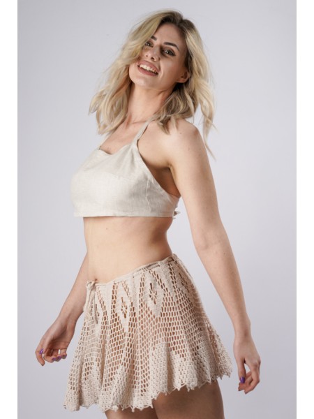 Gonna in cotone fatta a mano ad uncinetto San Vito