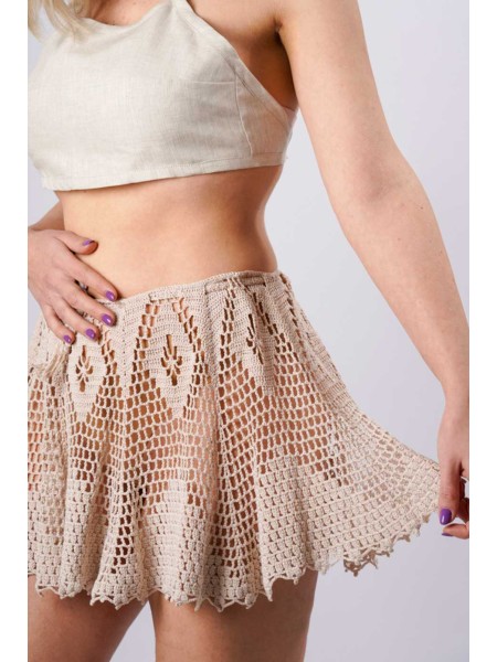 Gonna in cotone fatta a mano ad uncinetto San Vito