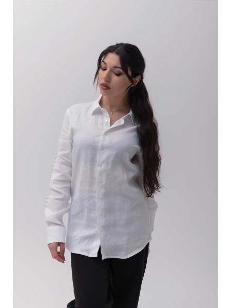 Camicia sartoriale in puro lino con gigliuccio Trani