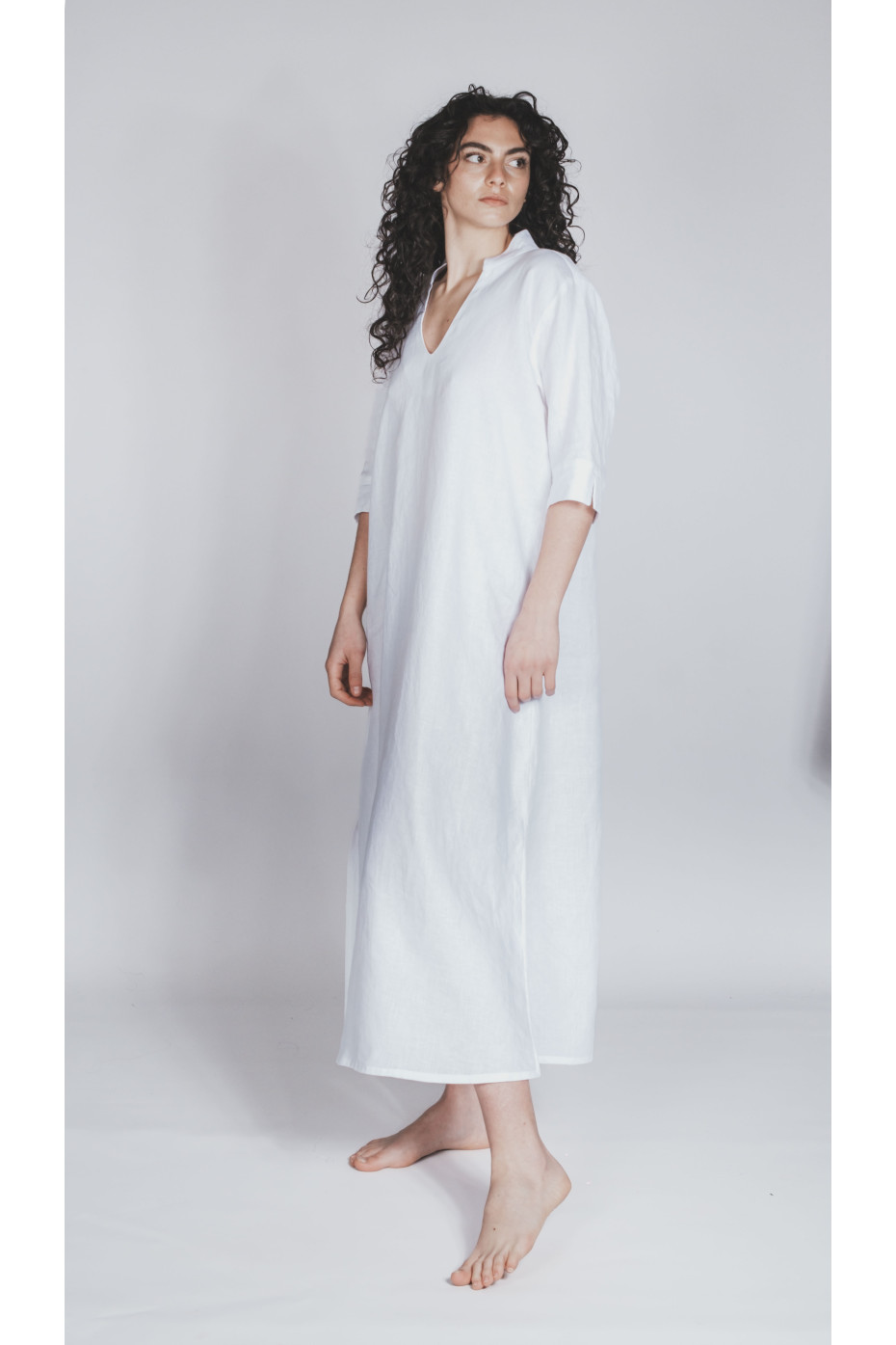 Abito caftano in puro lino Carovigno